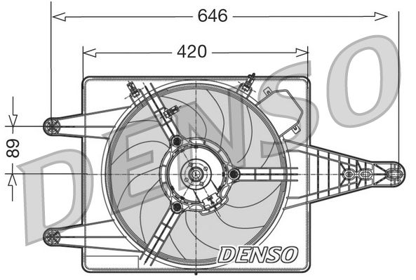 DENSO ventilátor, motorhűtés DER01010