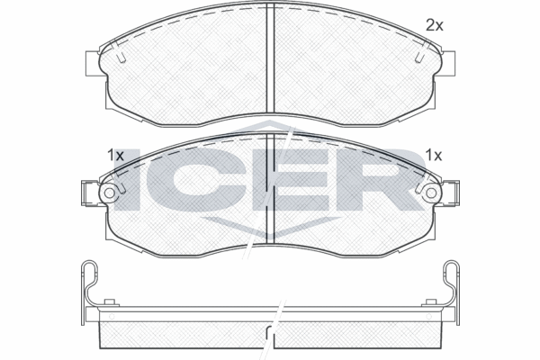 ICER 181179 Колодки гальмівні (передні) Mitsubishi L200/Nissan Maxima IV 95-07