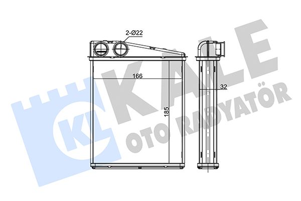 KALE MERCEDES Радіатор опалення W169/B245,Mini