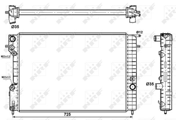 NRF 509689 Radiator, engine cooling