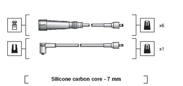 MAGNETI MARELLI gyújtókábelkészlet 941318111035