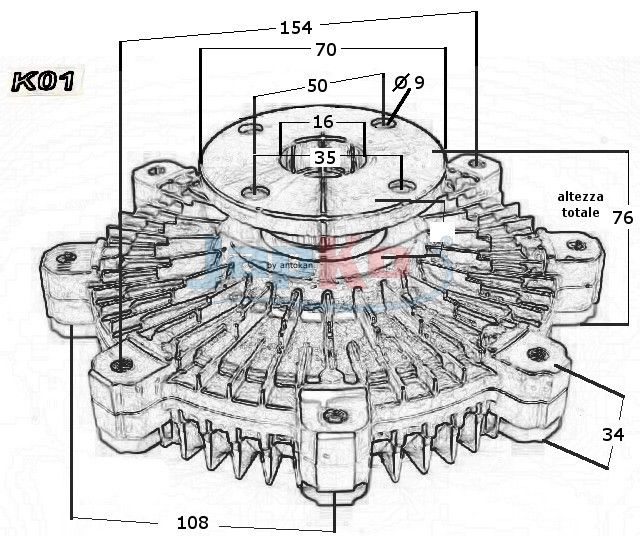 JAPKO 36K01 Clutch, radiator fan