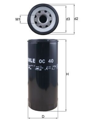 Оливний фільтр, Knecht OC40