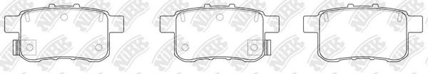 Комплект гальмівних накладок, дискове гальмо, Nibk PN8864