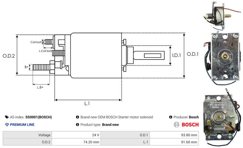 AS-PL SS0001(BOSCH) Solenoid Switch, starter