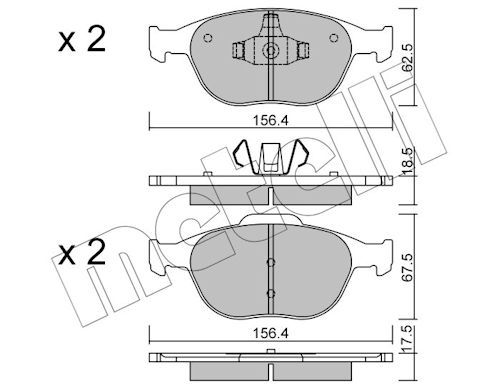 Plaquettes+de+frein+à+disque METELLI 22-0533-0