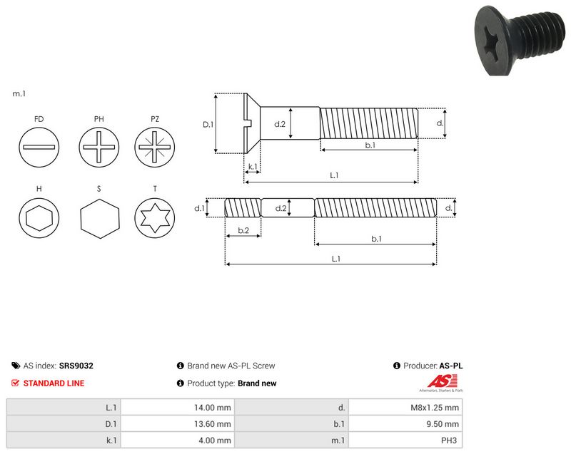 AS-PL SRS9032 Repair Set, alternator