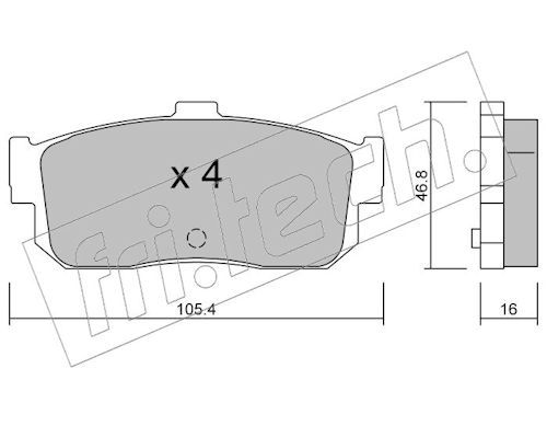 fri.tech. 200.0 Brake Pad Set, disc brake