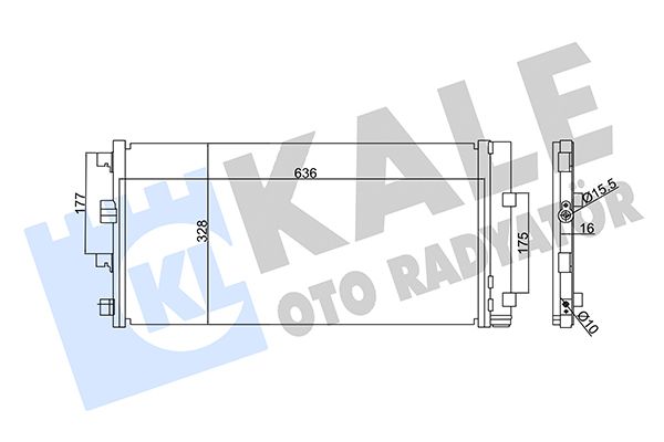 Конденсатор, система кондиціонування повітря, Kale Oto Radyatör 342840