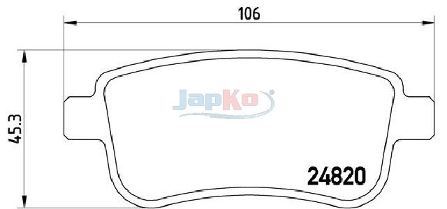 Piduriklotsi komplekt, ketaspidur, JAPKO 510703