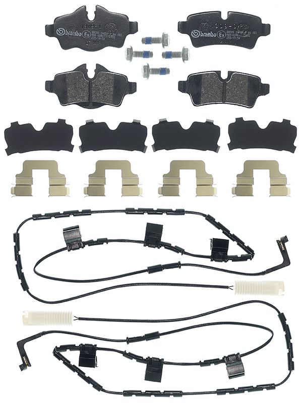 Piduriklotsi komplekt, ketaspidur, BREMBO P 06 103