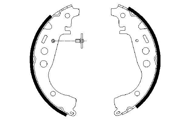 BOSCH щеки тормозные TOYOTA Corolla -06, Yaris 04-