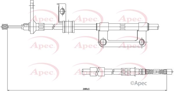 APEC Cable Pull, parking brake CAB1559