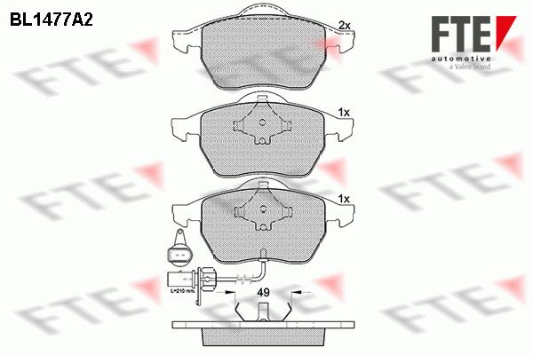 FTE fékbetétkészlet, tárcsafék 9010208