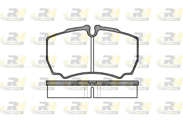 Комплект гальмівних накладок, дискове гальмо, Roadhouse 2849.00