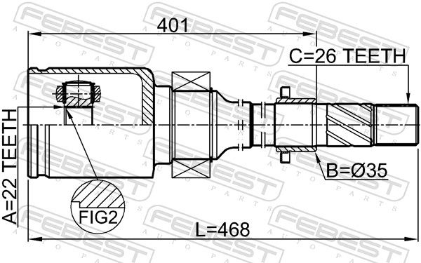 FEBEST 0511-BMATRH Joint Kit, drive shaft