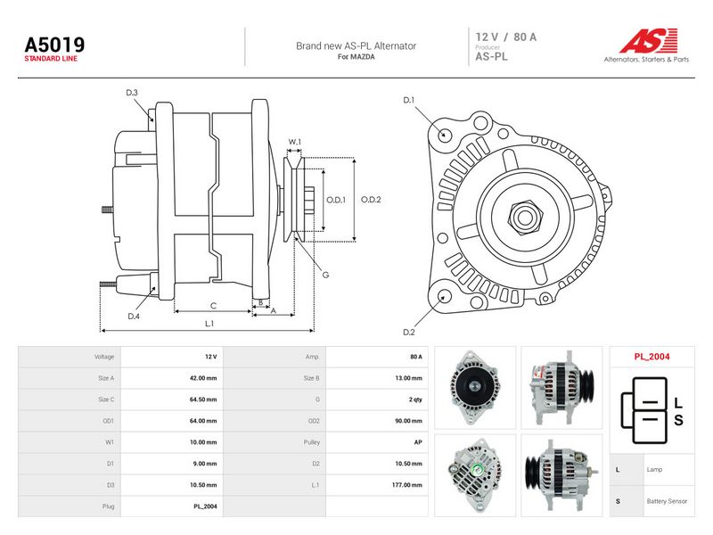 Generaator, AS-PL A5019