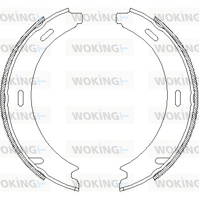Комплект гальмівних колодок, стоянкове гальмо, Woking Z4093.01