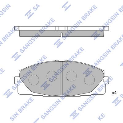 Комплект гальмівних накладок, дискове гальмо, Hi-Q SP1376