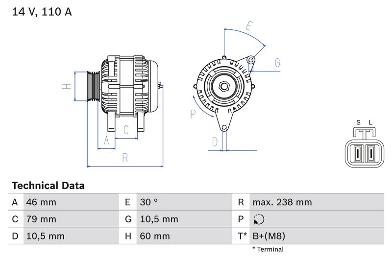 Bosch Alternator 0 986 049 500