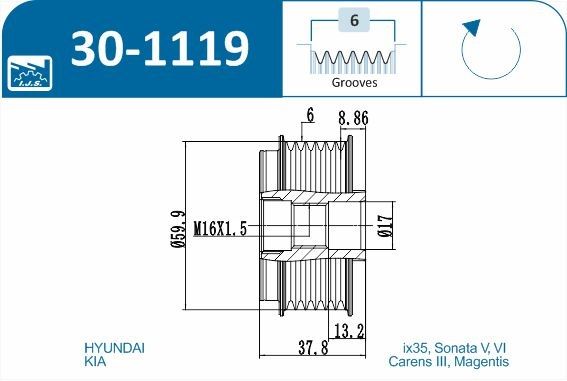 Механізм вільного ходу генератора, Ijs 30-1119