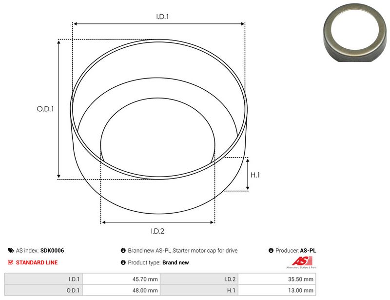 AS-PL SDK0006 Repair Kit, starter