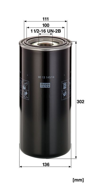 MANN-FILTER WD13145/14 Filter, operating hydraulics