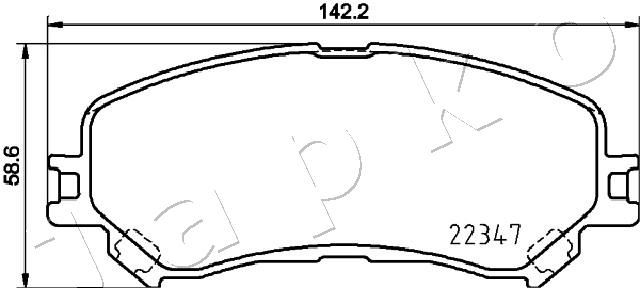 Комплект гальмівних накладок, дискове гальмо, Japko 500707