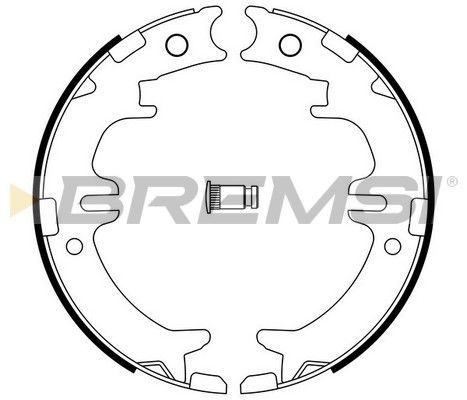 Комплект гальмівних колодок, стоянкове гальмо, Bremsi GF0964