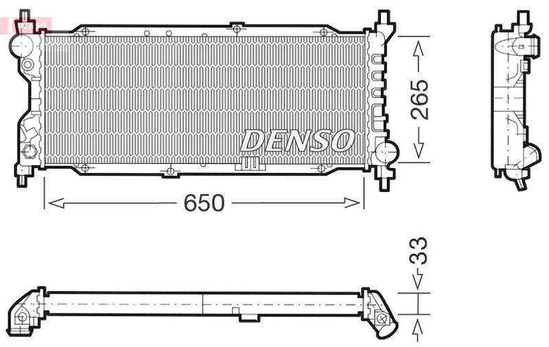 Denso Engine Cooling Radiator DRM20036