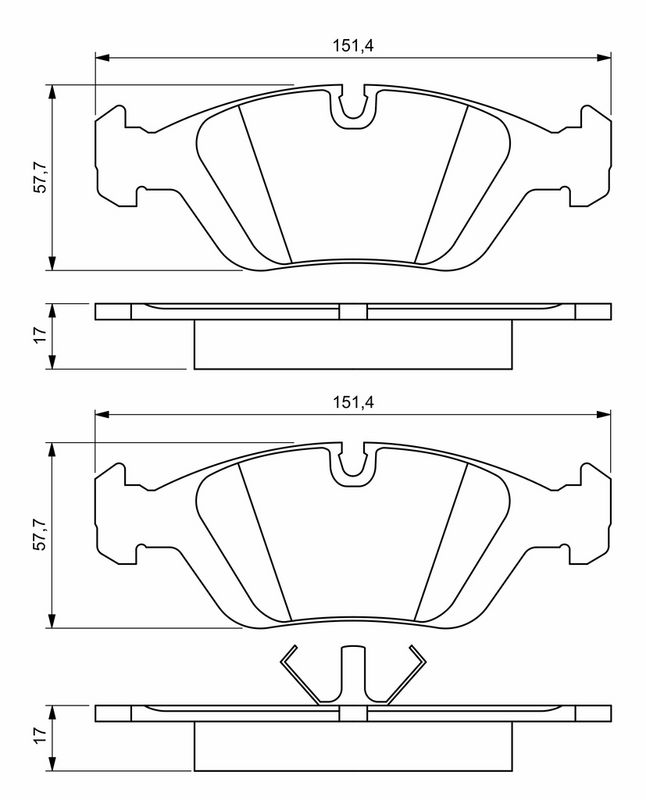 Set placute frana,frana disc 0 986 495 229 BOSCH