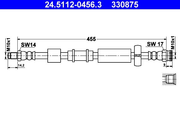 ATE fékcső 24.5112-0456.3