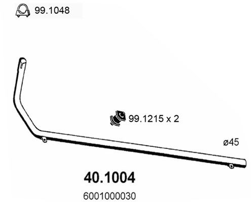 ASSO 40.1004 - Exhaust Pipe