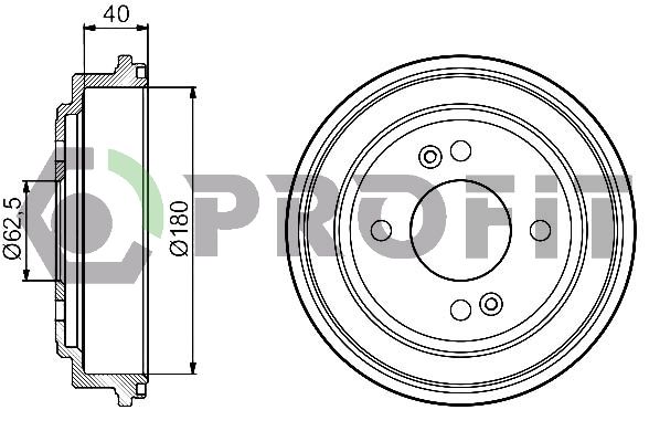 Гальмівний барабан, Profit 5020-0042