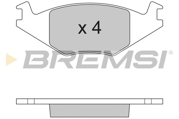 Комплект гальмівних накладок, дискове гальмо, Bremsi BP2262