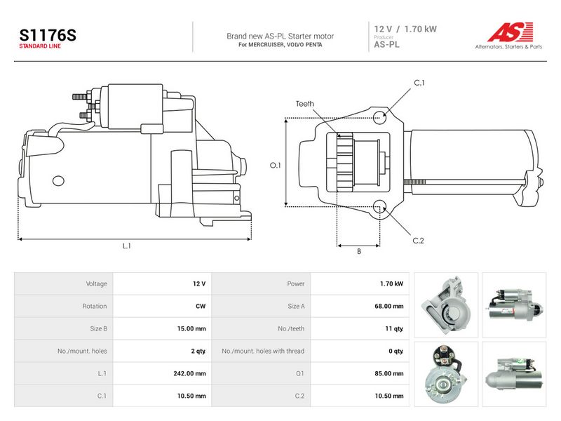 Starter, AS-PL S1176S