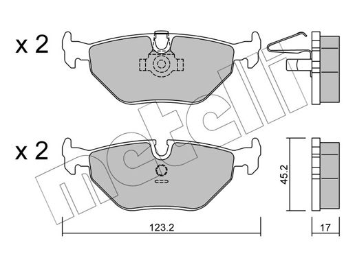 Metelli Brake Pad Set, disc brake 22-0210-0