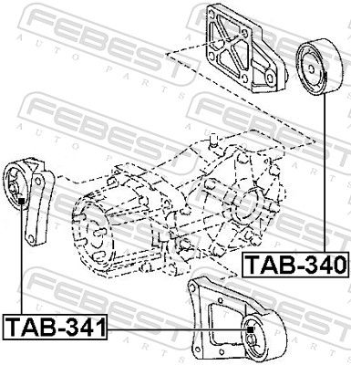 Опора, диференціал, Febest TAB-341