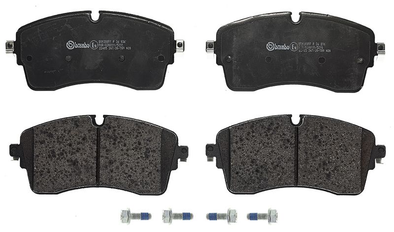 Piduriklotsi komplekt, ketaspidur, BREMBO P 36 036