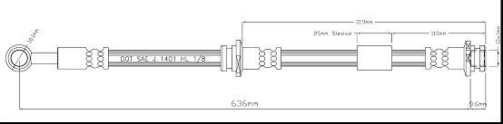 MOTAQUIP fékcső VBH1145