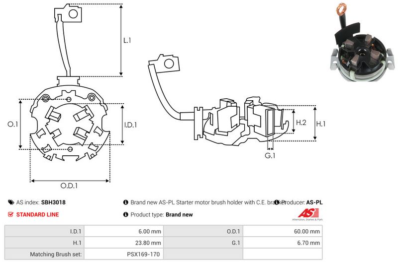 AS-PL SBH3018 Starter Lid, carburettor