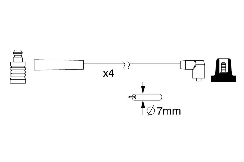 BOSCH 0 986 357 098 Ignition Cable Kit