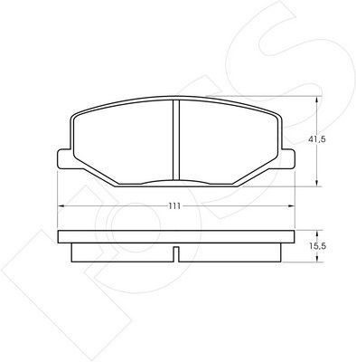 1-GNC R-278 - Brake Pad Set, disc brake