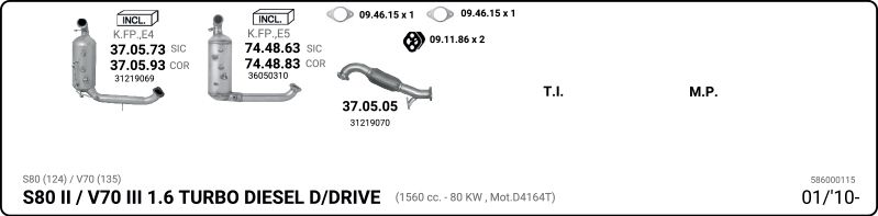 ABGASANLAGE IMASAF 586000115