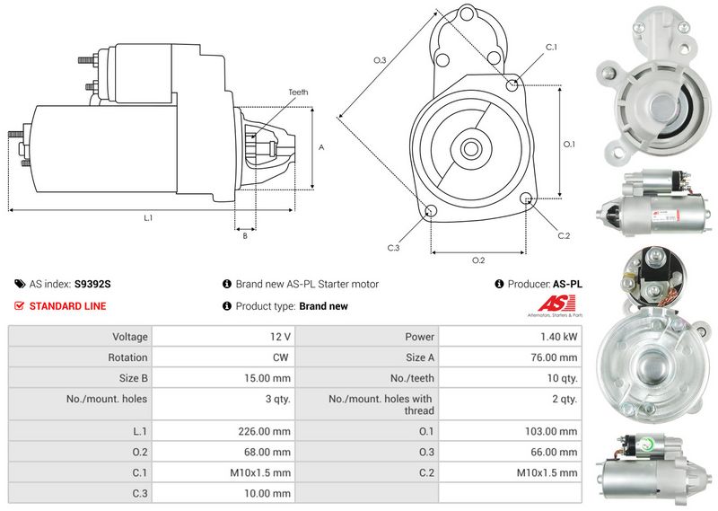 AS-PL S9392S Starter