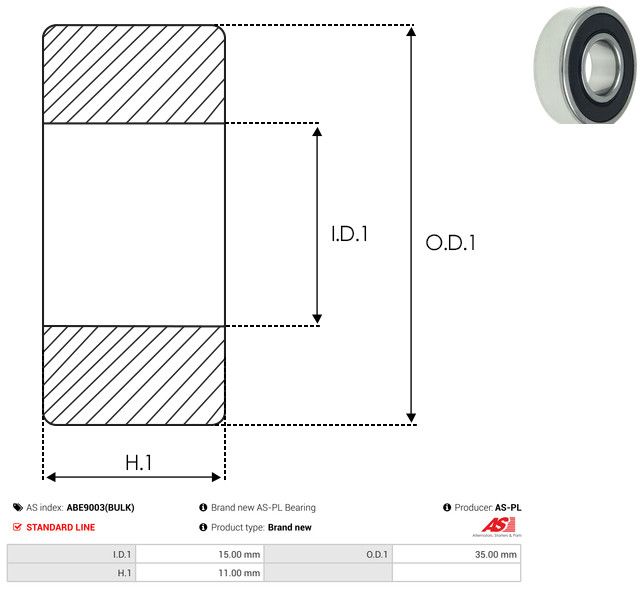 AS-PL ABE9003(BULK) Bearing