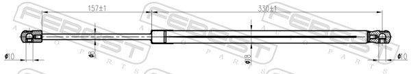 FEBEST 23117-013 Gas Spring, boot/cargo area