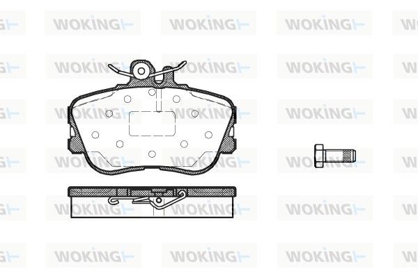 Комплект гальмівних накладок, дискове гальмо, Woking P5453.00