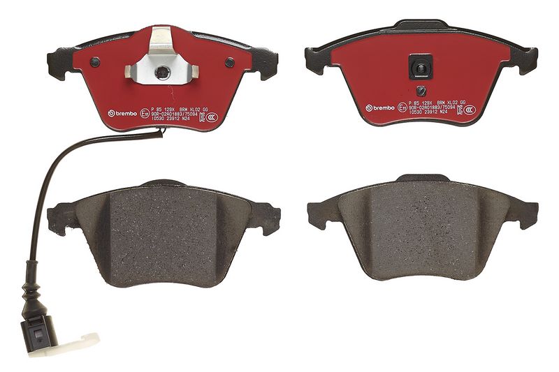 Piduriklotsi komplekt, ketaspidur, BREMBO P 85 129X