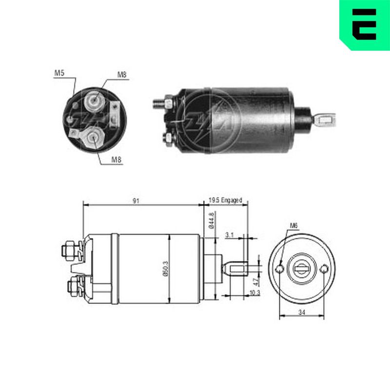 Магнітний перемикач, стартер, Era ZM526